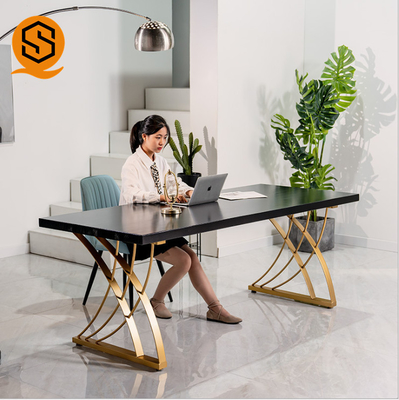 PMMA Acrylic Metal Legs Desk GMC UL Artificial Stone Table 1500mm Length