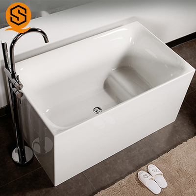 Acrylic Solid Stone Freestanding Tub Seamless Joint White Matte 170CM