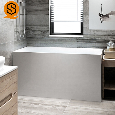 Acrylic Solid Stone Freestanding Tub Seamless Joint White Matte 170CM