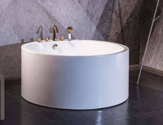 Freestanding Artificial Stone Bathtub 170CM For Office Building