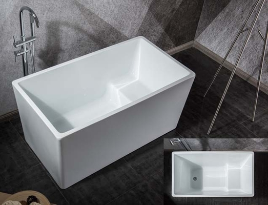 Freestanding Artificial Stone Bathtub 170CM For Office Building