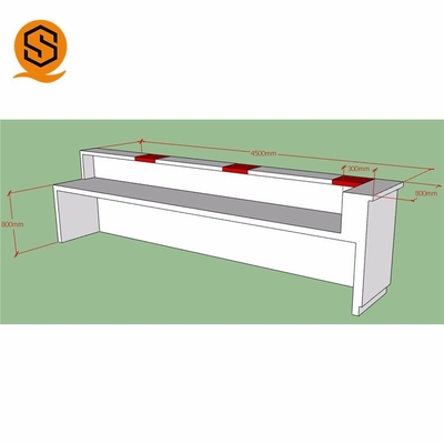 Seamless Joint Solid Surface Bar Counter Easily Repairable 4500×800mm