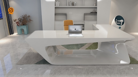 180cm Length Office Executive Desk MDF Plywood SGS With Side Cabinet