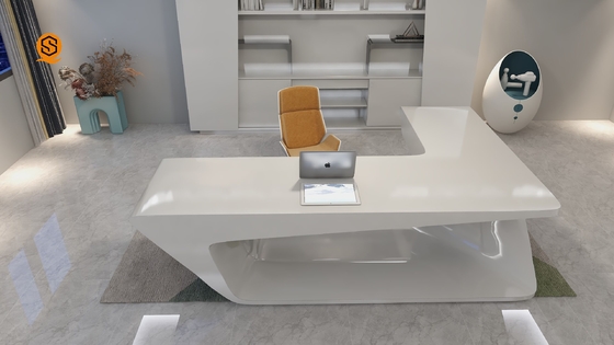 180cm Length Office Executive Desk MDF Plywood SGS With Side Cabinet