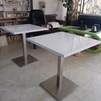 Seamless Joint Artificial Stone Table 130cm Non Porous For Coffee Shop