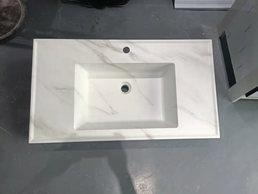 Calaeatta Artificial Stone Wash Sink White Marble Grain Non Porous
