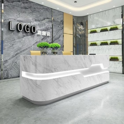 OEM Modern Solid Surface Reception Desk Joint Seamless Extremely Durable