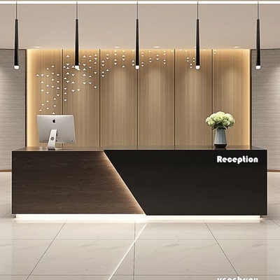 Joint Seamless Salon Office Reception Desk SGS NFS Artificial Stone