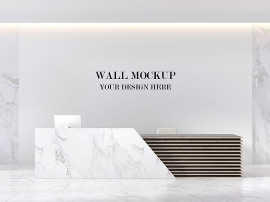 Joint Seamless Shop Reception Desk MDF Acrylic NFS Salon Counter Front Desk