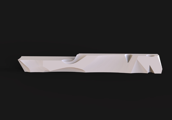 9.2m Large Serving Front Counter For Hotel or Gym Acrylic Solid Surface White Reception Desk